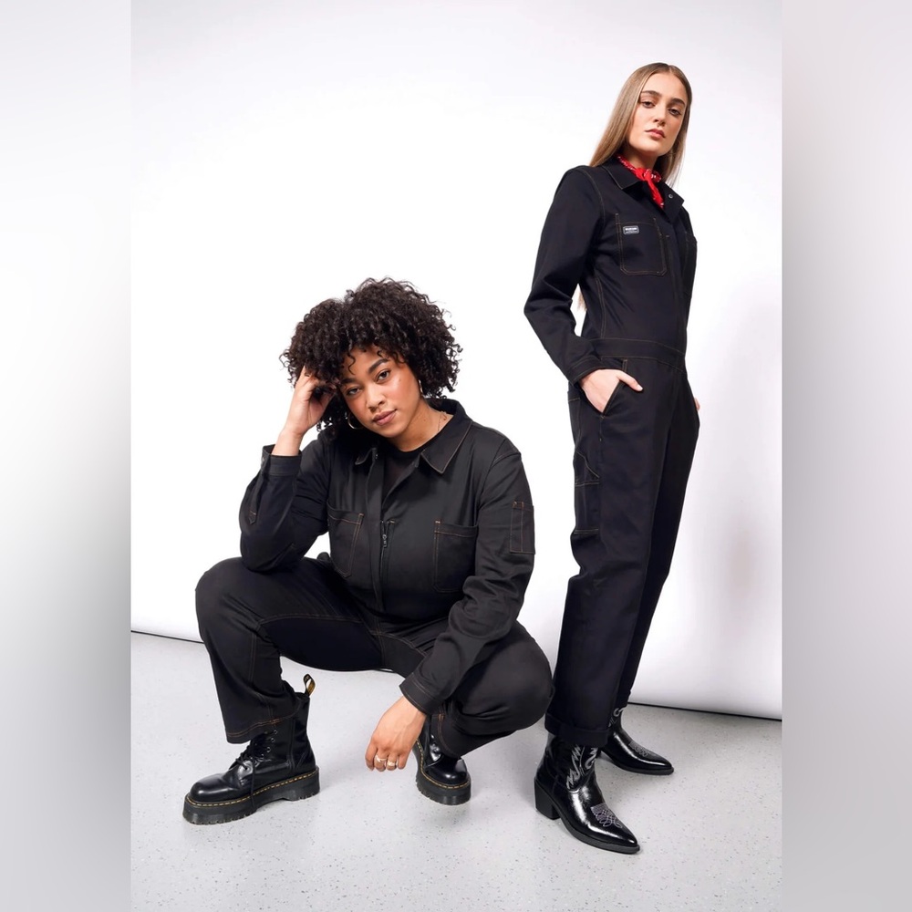 WILDFANG The Essential Long Sleeve Coverall Jumpsuit, size XS Black